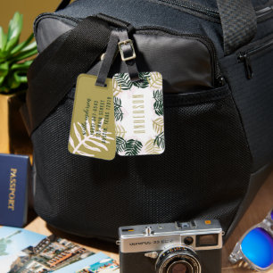 Palm Getaway Tropical Beach Luggage Tag