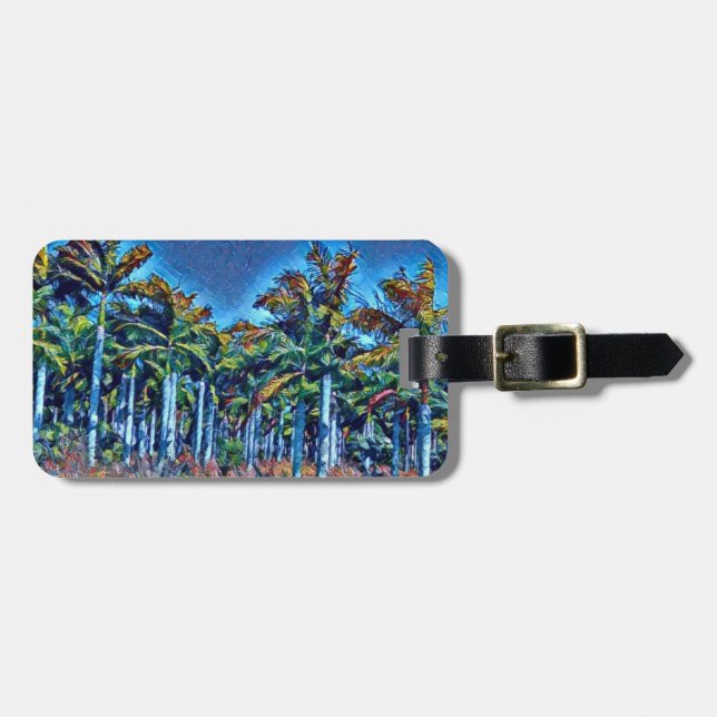 Palm Grove Luggage Tag (Front Horizontal)