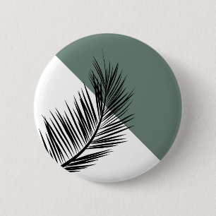 Palm leaf 6 cm round badge