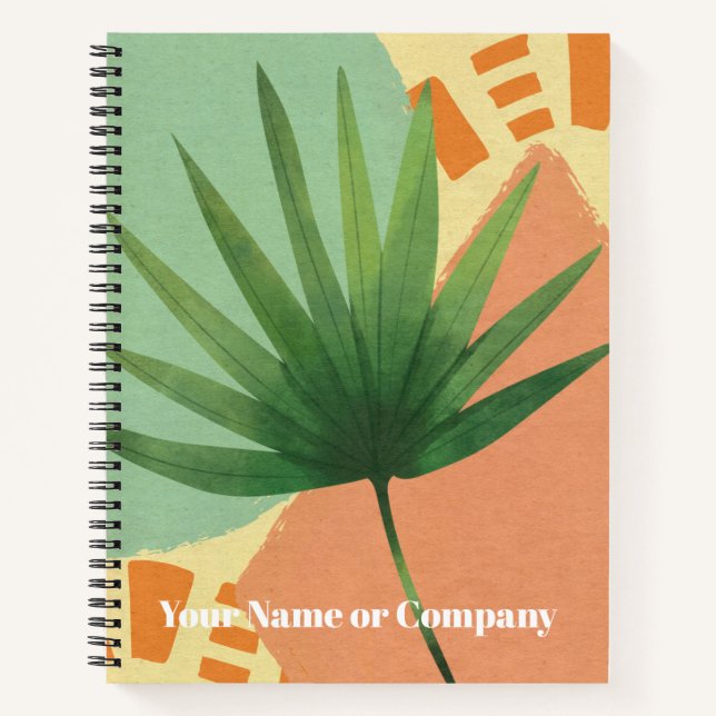 Palm Leaf Abstract Shapes Notebook (Front)