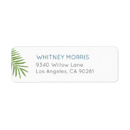 Palm Leaf Address Label Return Address Label