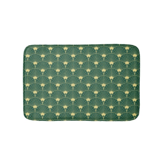 Palm leaf: art deco pattern. bath mat (Front)