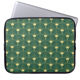 Palm leaf: art deco pattern. laptop sleeve