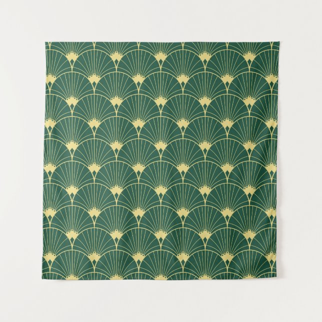 Palm leaf: art deco pattern. tapestry (Front)