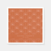 Palm Leaf Botanical Burnt Orange Custom Wedding