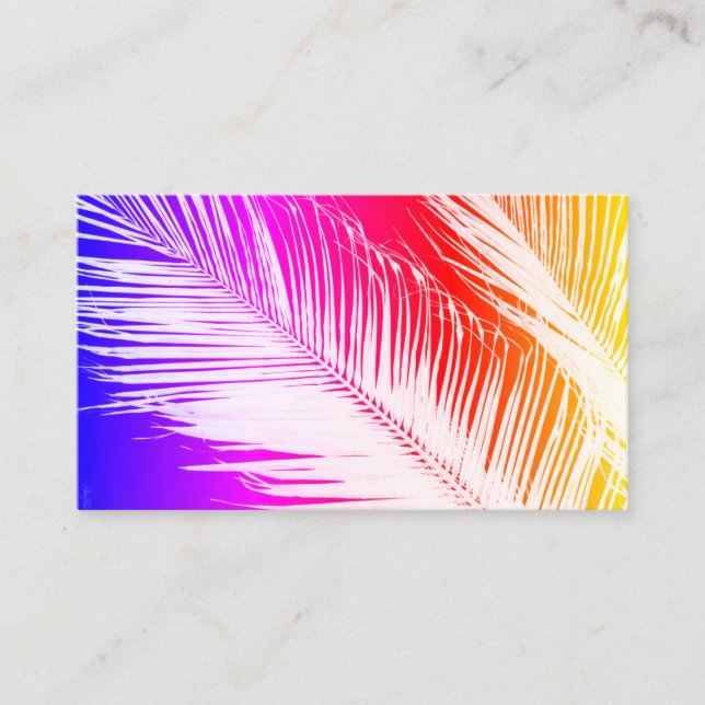 palm leaf business card template original art (Front)