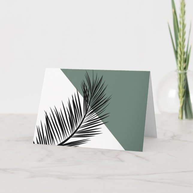 Palm leaf card (Front)