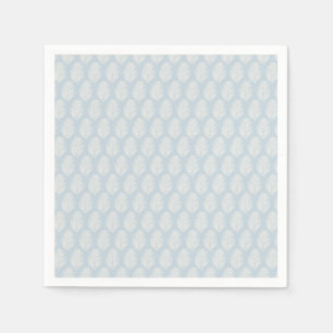 Palm Leaf Cream And Light Blue Napkin