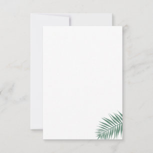 Palm Leaf Flat Card Thank You Note