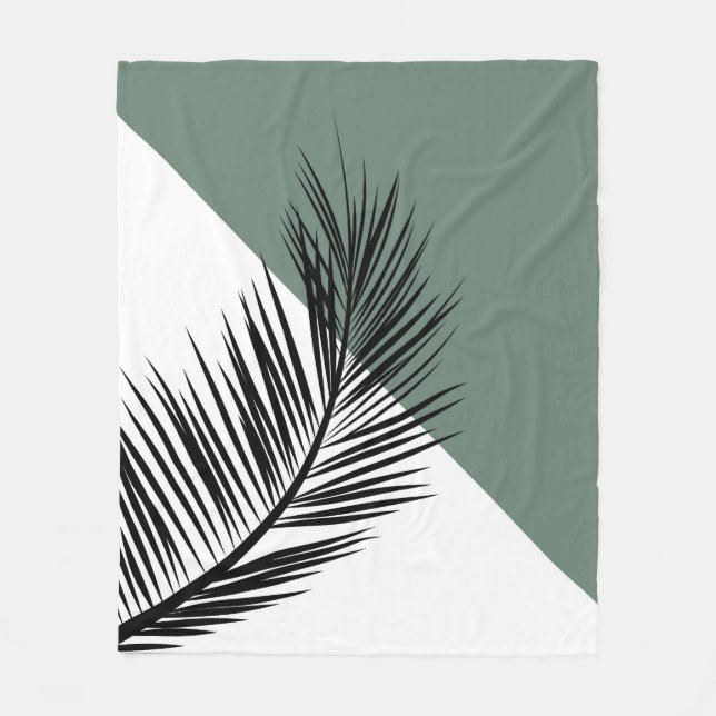 Palm leaf fleece blanket (Front)