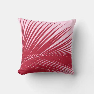Palm leaf - fuchsia pink cushion