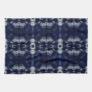 Palm Leaf in Delft Blue       Tea Towel