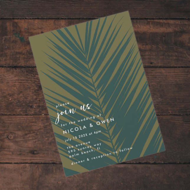 Palm Leaf | Join Us Wedding Invitation (Creator Uploaded)