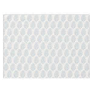 Palm Leaf Light Blue And Cream Tablecloth