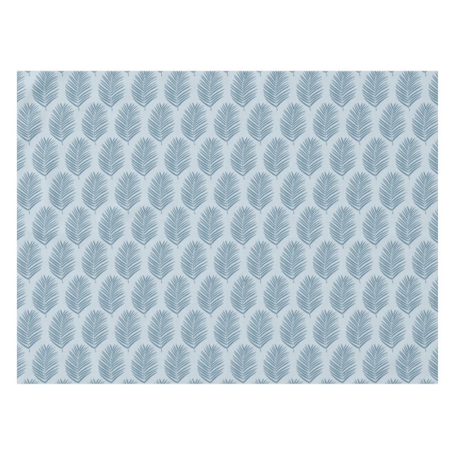 Palm Leaf Light Blue Tablecloth (Front (Horizontal))