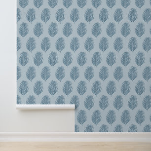 Palm Leaf Light Blue Wallpaper