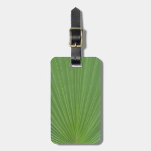Palm leaf luggage tag