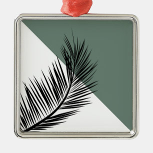 Palm leaf metal ornament