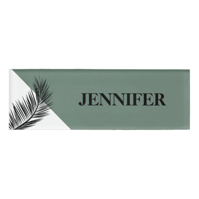Palm leaf name tag (Front)