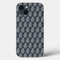 Palm Leaf Navy Blue And Cream