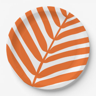 Palm Leaf Orange Paper Plate