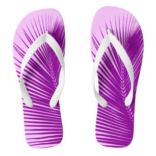 Palm leaf - orchid and purple thongs