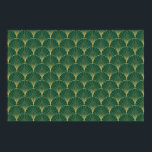 Palm leaf pattern on green background - art deco s poster<br><div class="desc">Palm leaf pattern on green background - art deco style</div>