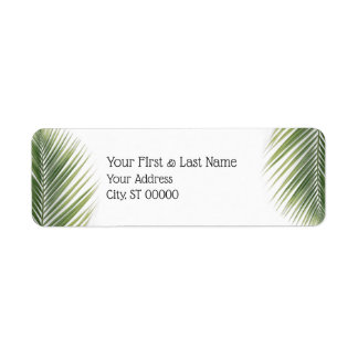 Palm Leaf Return Label Return Address Label