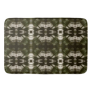 Palm Leaf Shadow Army Green Bath Mat