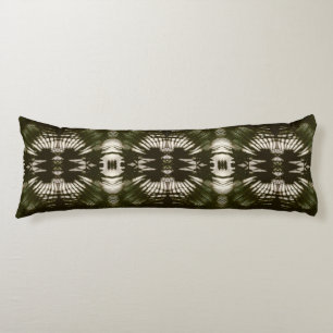 Palm Leaf Shadow Pattern in Army Green Body Cushion