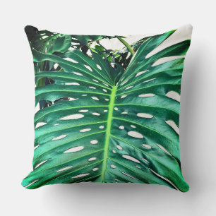 Palm Leaf, tropical foliage, jungle rainforest  Cushion