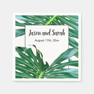 Palm Leaf, tropical foliage, jungle rainforest  Napkin