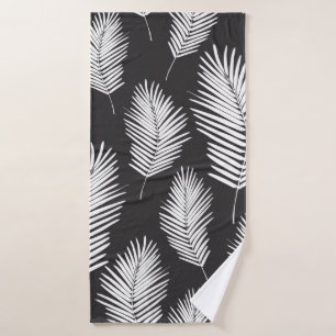 Palm Leafs Pattern Bath Towel