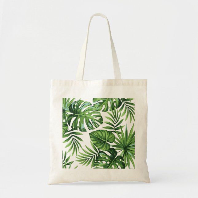 Palm leafs tote bag (Front)