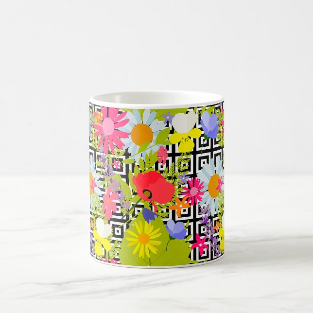 Palm Leaves And Flowers Coffee Mug (Creator Uploaded)