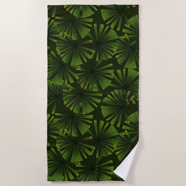 Palm leaves beach towel (Front)