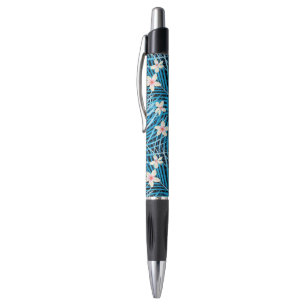 Palm Leaves Blue Pattern