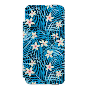 Palm Leaves Blue Pattern Incipio Watson™ iPhone 5 Wallet Case