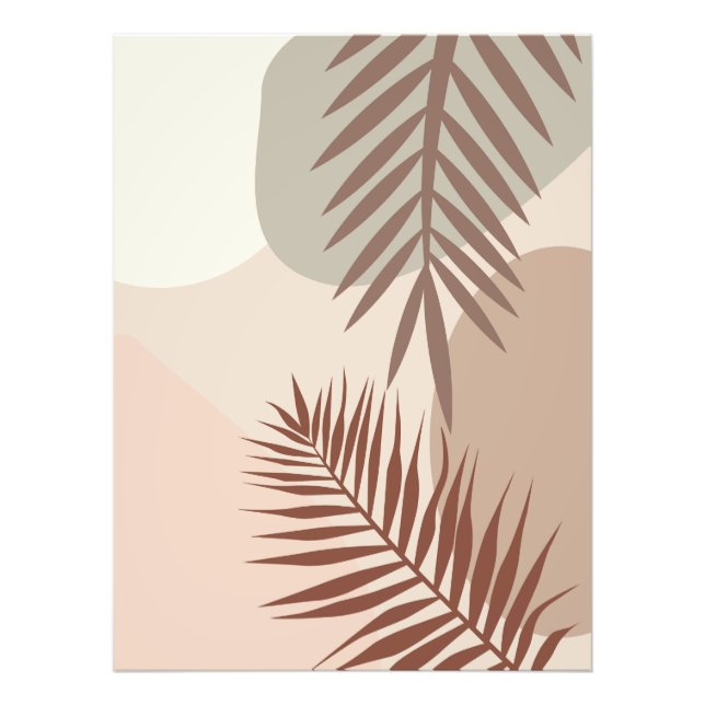 Palm Leaves, Boho Abstract Geometric Art Photo Print (Front)