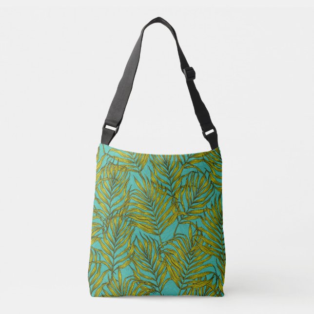 Palm leaves crossbody bag (Front)