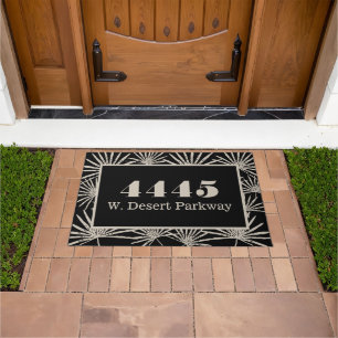 Palm Leaves Custom Address Doormat