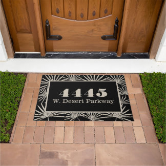Palm Leaves Custom Address Doormat