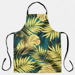 Palm Leaves: Dark Vintage Tropical Apron