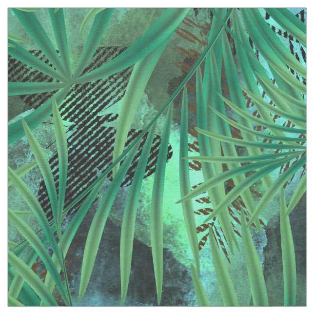 Palm leaves . fabric (Swatch)