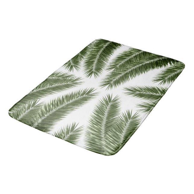 Palm Leaves Finesse Pattern 1 Bath Mat (Angled)