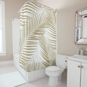 Palm Leaves - Gold Cali Vibes #1 Shower Curtain