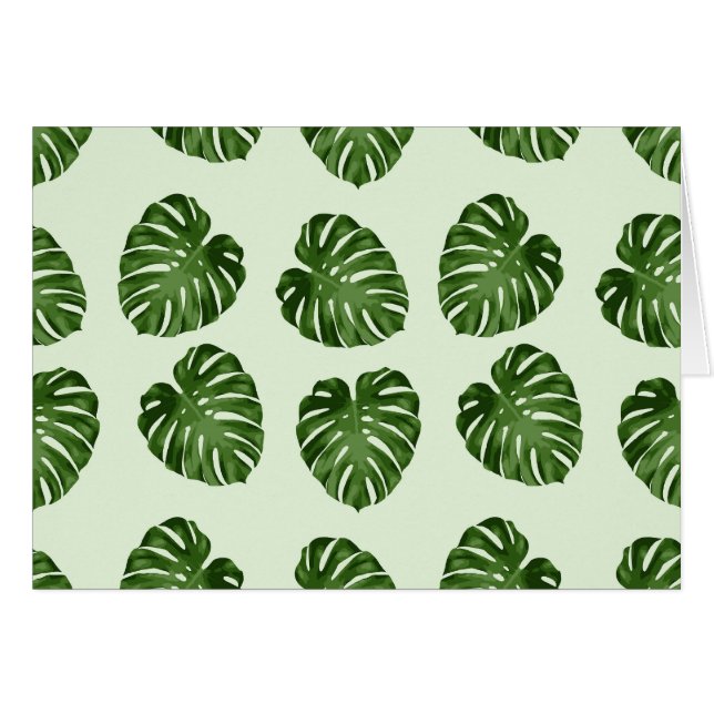Palm Leaves, Green Leaves, Tropical Pattern (Front Horizontal)