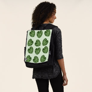 Palm Leaves, Green Leaves, Tropical Pattern Backpack