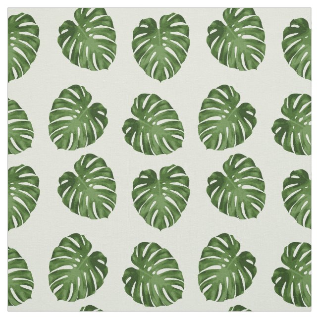 Palm Leaves, Green Leaves, Tropical Pattern Fabric (Swatch)