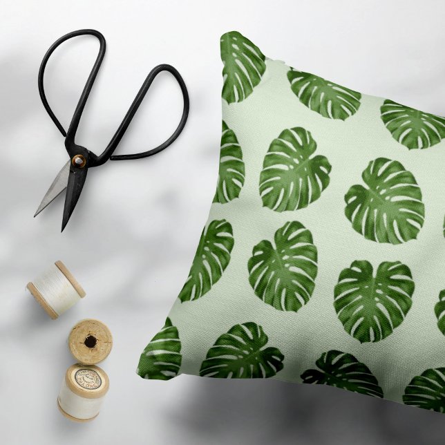 Palm Leaves, Green Leaves, Tropical Pattern Pillowcase (Creator Uploaded)